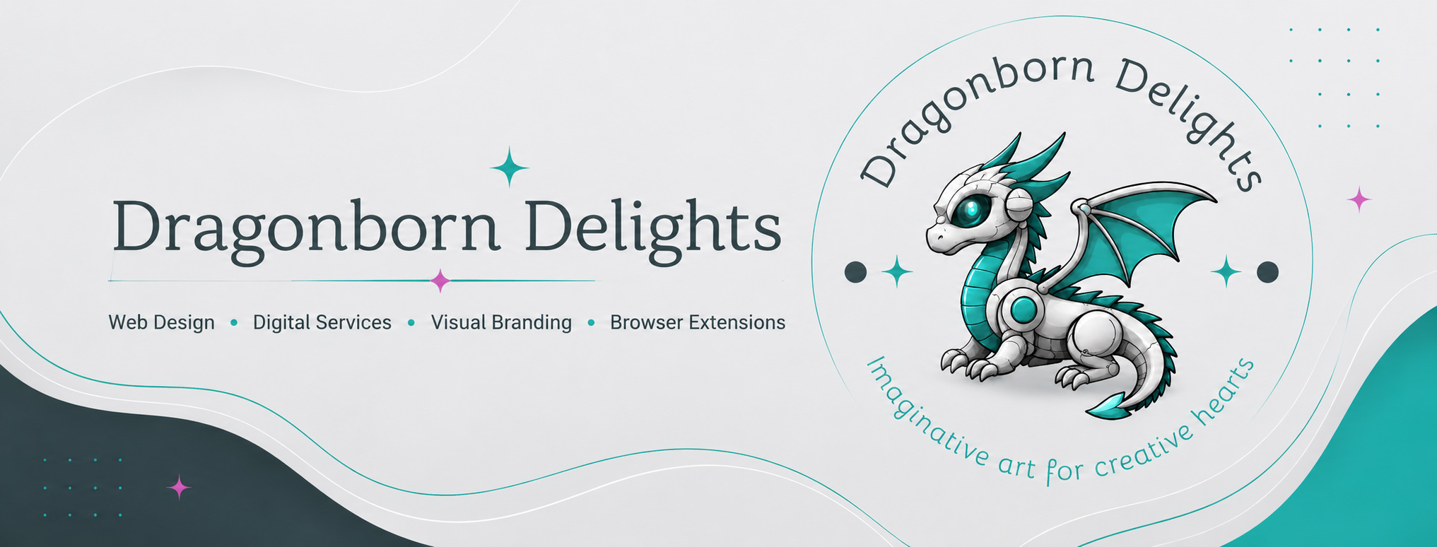 Dragonborn Delights creative workspace and branding